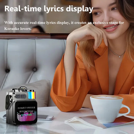 Bluetooth Speaker Smart Touch Screen Mini Portable Audio Player Wireless Handsfree Call MP3 Music Box Support TF Play APP Contro