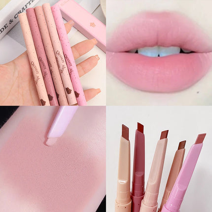 Milk Matte Smooth Lip Liner Pen Makeup Waterproof Lasting Contouring 3D Lips Lip Stick Pencil Nude Pink Lip Tint Lips Cosmetic