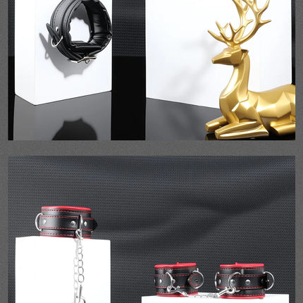 Bdsm Bondage Restraints Choking Ring Slave Fetish Neck Collar Metal Chain BDSM Games Traction Flirt Sex Toys For Women Couples