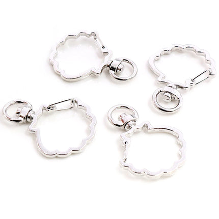 10pcs Cat Heart Snap Hook Trigger Clips Buckles For Keychain Lobster Lobster Clasp Hooks for Key Ring Clasp Jewelry Supplies