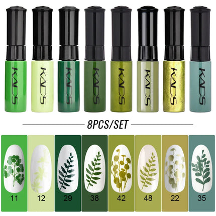 8PCS/Set 7ml Nail Stamper Polish Colorful Gold Silver White Print Art Decoration Image Plate Manicure Varnishes Lacquers Tools