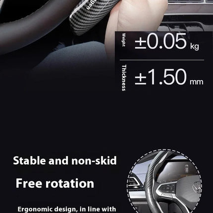 For Volkswagen R Golf GTI Passat Polo ID.3 ID.4 ID.7 Touareg Tiguan Touran Jetta Car Carbon Fiber Non-slip Steering Wheel Cover