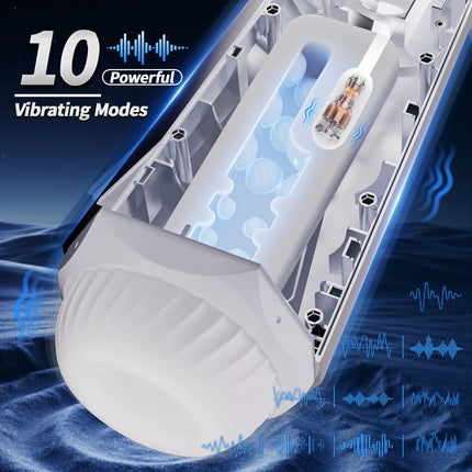 KUSHOR Automatic Male Sucking Masturbator Blowjob Machine Vibration Masturbation Cup Stroker Pocket Pussy Adult Sex Toys for Men