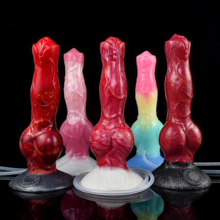 NNSX Fantasy Squirting Dildo with Suction Cup Dog/Wolf Knot Ejaculation Penis Silicone Female Masturbation Adult Anal Sex Toys