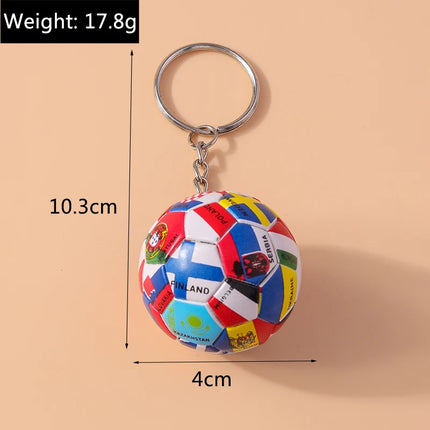 Fashion Mini 3D Soccer Football Keychain Sport Ball Key Ring for Men Women Car Key Holder Handbag Pendant  Jewelry Gift