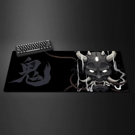 Game mouse pad Japanese samurai devil mousepad black ghost face gamer desk mat mouse pad carpet gaming accessories table pad