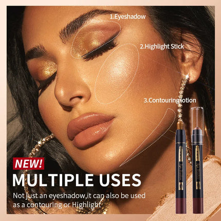 Pearl Shimmer Eyeshadow Stick Set, Waterproof and Long-lasting Eyeshadow Set with Easy Application Capabilities