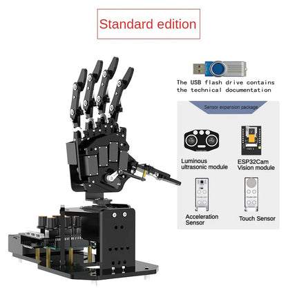 Open Source Code AI Bionic Robot Hand Support Somatosensory Glove 6 Dof Robotic Fingers for Arduino Programming Robot DIY Kit