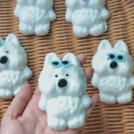 Stress Relief Toy Squishy Westie Dog Ball Slow Rebound Decompression Fidget Toy Desk Toy Gift