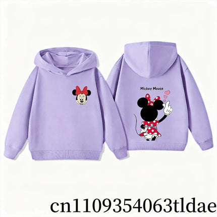 Cute Mickey and Minnie Hoodies for Kids, Boys and Girls, Autumn and Winter Warm Children's Hooded Sweatshirt