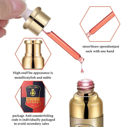 Men Lasting Erection Oil Big Dick 30ML Male Penis Enlargement Sex Delay Cream Enhancer Increase Growth Aphrodisiac Sex Product