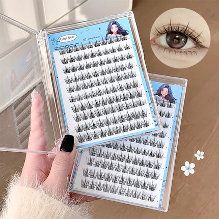 Gegebear Large-capacity Glue-free False Eyelashes Sunflower Natural Thick C Curling Segmented Eyelashes Suitable For Daily Use
