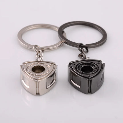 Metal Keychain Key Ring Car Engine Rotary Wankel Engine Rotor Gear Turbo Weighty Key Chain Car Accessories Jewelry Parts