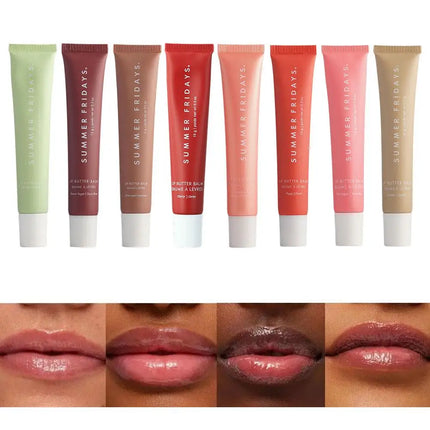 Summer Fridays Lip Balm Lipstick Moisturizing Glossy Smooth Soft Lips Cosmetics Sugar Vanilla Beige Sweet Mint Makeup Lip Care
