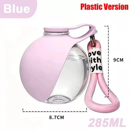 2-in-1 Portable Dog Water Bottle for Small Dogs - Leak-Proof & Compact Dog Travel Water Bottle -Stainless Steel Bottle & Silicone