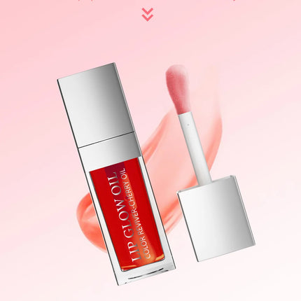 Hellokiss Lip Glow Oil 8ml Glossy Lip Oil Moisturizing Lip Glaze Transparent Lip Balm  Lip Stick Cherry