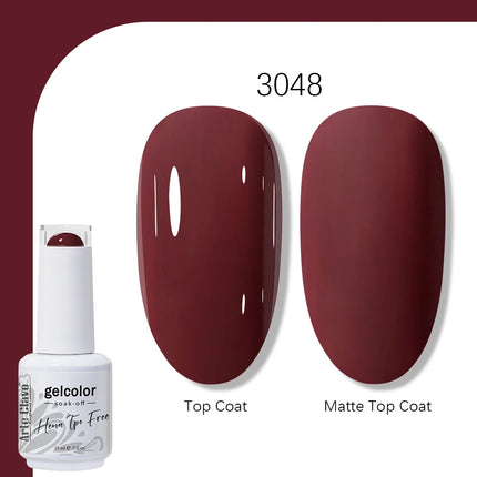 Arte Clavo TPO FREE HEMA FREE Gel Nail Polish UV Multi Use Semi Permanent Soak Off Autumn Winter Nail Art Hybrid Varnish 15ml