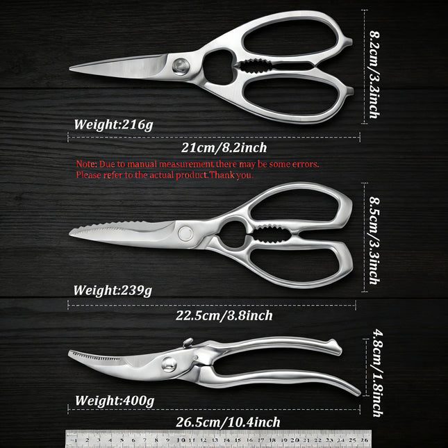 1/3PCS,Chicken Bone Scissors Kitchen Cooking Scissors Chicken Wings Fish Killing BBQ Scissors walnut clip Kitchen Accessorie
