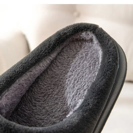 2023 New Winter Fleece-lined Cotton Slippers For Men Women Home Use Non-slip Thick Bottom Indoor Outdoor Wear Couples Warm