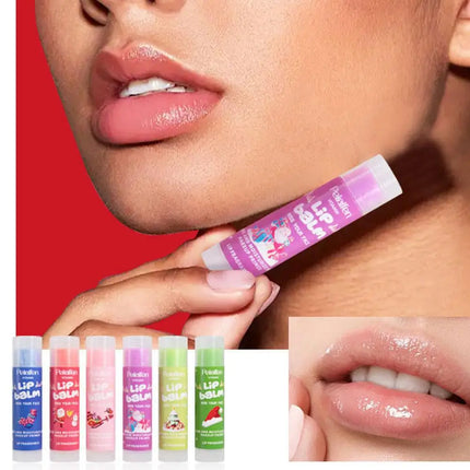 Fruity Color-Changing Lip Balm Set 6PCS Deep Moisture Tinted Balm for Dry Lips Christmas Gift Natural Lip Care for All