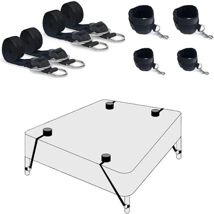 Adult BDSM Sex Toy Handcuff Bondage Gear Female Body Restraint SM Slave Erotic Role Play Couple Sex Game 4 Corner Strap System