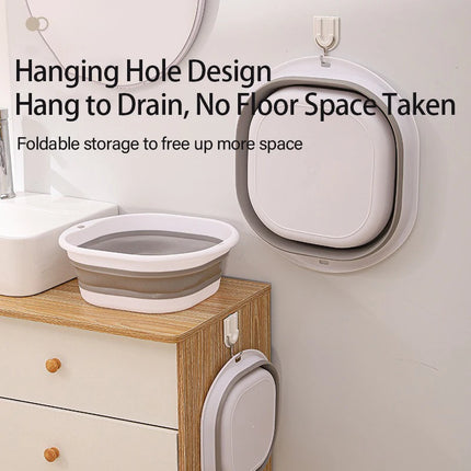 Folding Wash Basin Plastic Wash Basin Tub Lightweight Collapsible Basin Multi-purpose Washbasin for Bathroom Kitchen BXLP01