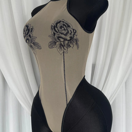 Toucheart Fancy Erotic Bodysuit Skinny Backless All-in-one See-through Body Shaping Seductive Hot Coquette Hollow Private Set