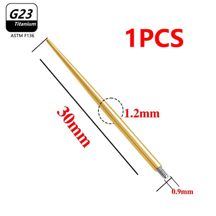 1/10PCS G23 Titanium Puncture Needle Guide Belly Lip Ear Eyebrow Tools Insertion Pin Taper Piercing Stretching Tool Accessory