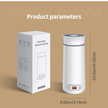 Portable Electric Kettle travel Kettle Stainless Steel Mini Electric Water Bottle Cup For Boil Hot Water Baby Milk Powder