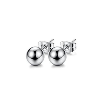 3-8mm Small Black Silver Color Earrings Stone CZ Crystal Ear Studs Surgical Steel Cubic Zirconia Helix Earring Women Accessories