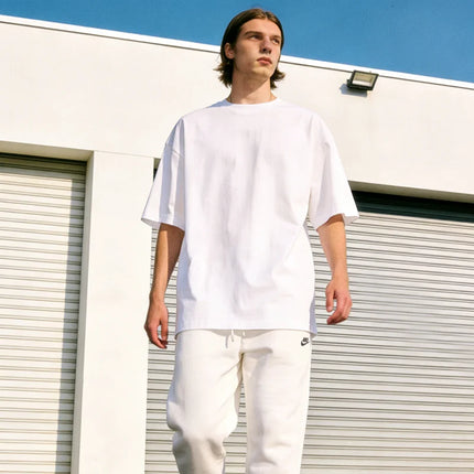 Summer Couple High Quality Oversize Tshirts Cotton T-Shirt Short Sleeves Tee Shirt Solid Color Casual Daily Tops Streetwear Men
