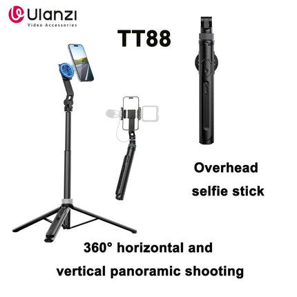 Original Ulanzi TT88 Magnetic Selfie Stick  MagSafe Compatible For Apple iPhone Live Streaming Product Review Vlog Shooting
