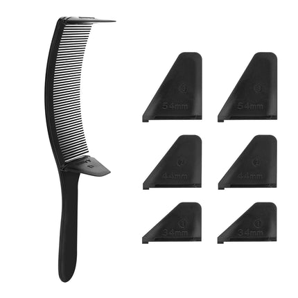Barber Cuts Hair with A Curved Comb A Flat Top Haircut A Curved Positioning Comb and A Styling Tool，Special for Real Hair Wigs