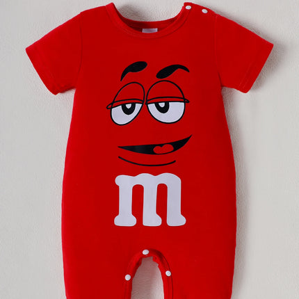 Boys Dnd Girls Summer Baby Letters Printed Short-Sleeved Comfortable Onesies