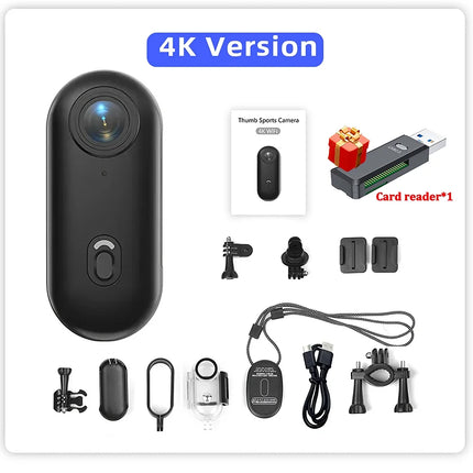 Mini 4K Pocket Magnetic POV Vlog Cam Portable Body Chest Recorder Wireless WiFi Waterproof Action Camera Helmet Bicycle Sports