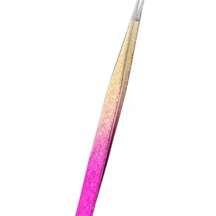 1pc/5pcs Grafting Eyelash Stainless Steel Ice Flower Gradient Tweezers Precision Color Grafting False Eyelash Tweezers