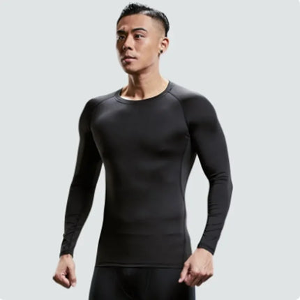 2026 Men Running T shirt Quick Dry Bodybuilding Sport Shirt Long Sleeve Compression Top Fitness Tight Rashgard Gym T-Shirt Men