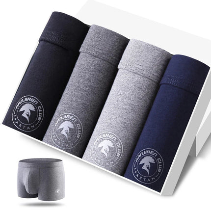 4pcs Men's Panties Sexy Shorts Cotton Underwear Male Breathable Boxers Solid Boxer Shorts Brand Underpants