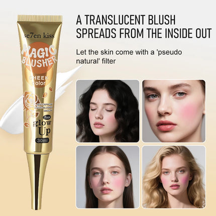 Magic Temperature-Changing Blusher Waterproof Silky Smooth Liquid Blush Pink Cheek Rouge