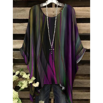 Summer Simple Stripe Pattern Printin Graphic Tees Clothes Fashion Women's Vintage Short Sleeve T-Shirt Street Fashion Women Top