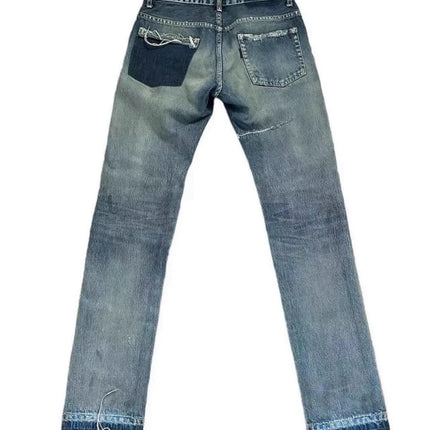 High New Classical UC Washed Thunderbolt Fit Straight PANT Jeans Cotton Denim Pants Comfort Casual Jeans Size 1 2 3 #E137