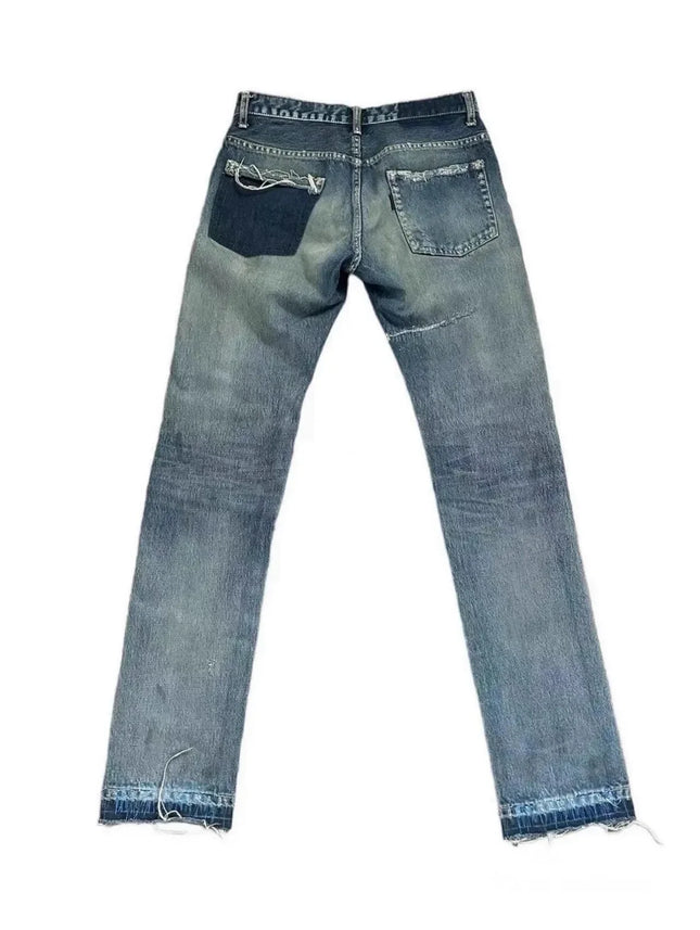High New Classical UC Washed Thunderbolt Fit Straight PANT Jeans Cotton Denim Pants Comfort Casual Jeans Size 1 2 3 #E137