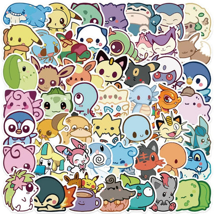 10/30/50pcs Japanese Anime Pokemon Stickers Kawaii Pikachu Graffiti Decals DIY Laptop Suitcase Skateboard Cute Cartoon Sticker