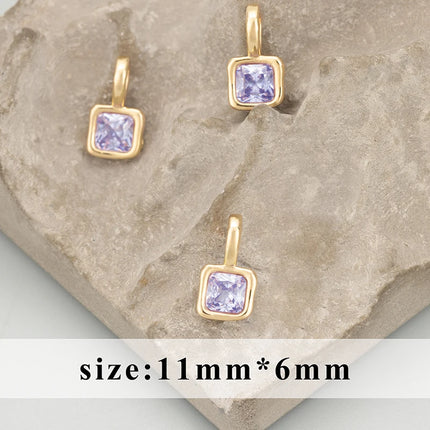 GUFEATHER,6pcs/lot,MH24,jewelry accessories,18k gold rhodium plated,copper,zircons,hand made,charms,diy pendants,jewelry making