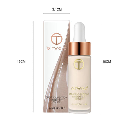 Natural Finish Liquid Foundation Full Coverage Makeup Base Oil Free BB Cream Long Lasting Face Concealer Cosmetics