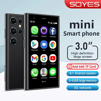 SOYES S23 Pro & Mini 24 Mini Smartphones Android 8.1 Dual SIM 3.0'' HD 1000mAh Battery WIFI Bluetooth 3G Small Mobile Phone