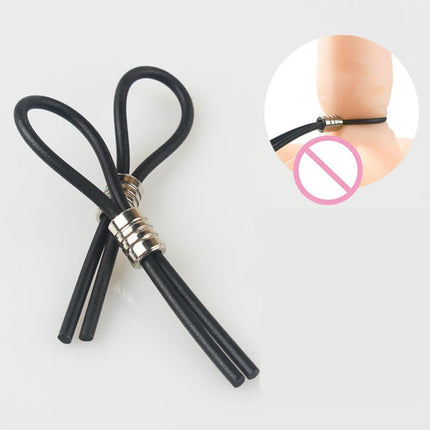 Delay Ejaculation Rope Adjustable Penis Ring Sex Toys For Men Semen Silicone Ejaculation Delay Male Cockring Sex Adult Supplies