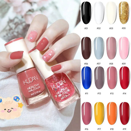 8ml Nail Polish DIY No-bake Quick Dry Tearable Nail Art Manicure Nail Art False Nail Oily Mood Nail Polish Woman