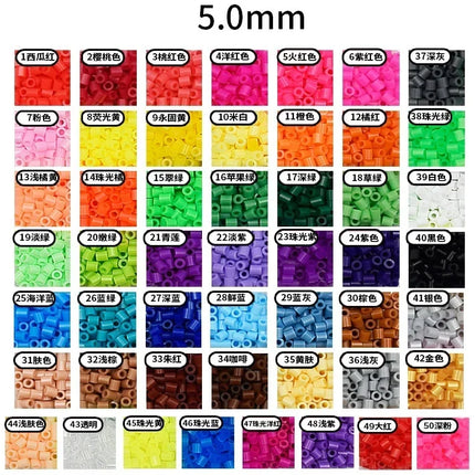 DIY Plastic 5mm Perler Hama Beads Fuse Beads Toys Eco-friendly Material Pegboard Iron Pixel Puzzle Birthday Gift for Boys Girls