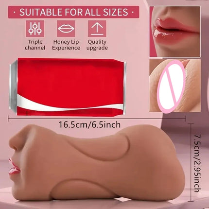 3D Realistic Simulation Light Beige Texture Male Masturbator Adult Products for Men Portable Vaginal Sex Toys Male Sex Toys 18+